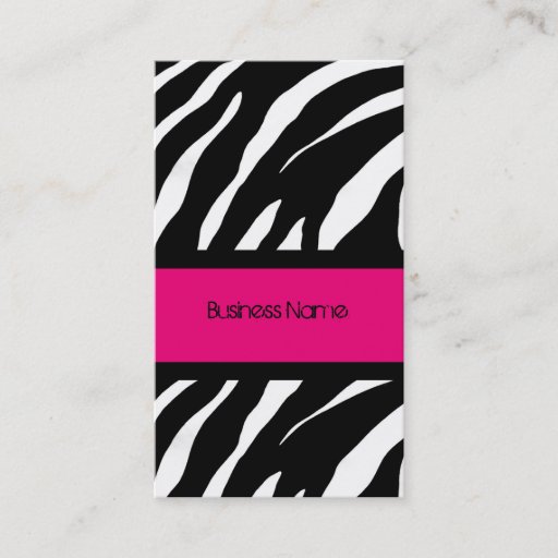 Customizable ZEBRA PINK AND BLACK Business Card