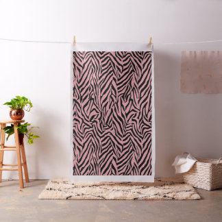 Zebra Pink and Black Fabric