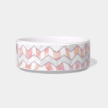 Zebra Pink and White Chevron Bowl<br><div class="desc">Girly Zebra Animal Print Pattern electronics, accessories, and trendy gifts brought to you by Imagine That! Design with our stylish pink, lavender, and white zebra striped design is perfect for the animal print lover and safari print lover in you. Makes a cool gift for artsy girls who love colorful jungle...</div>