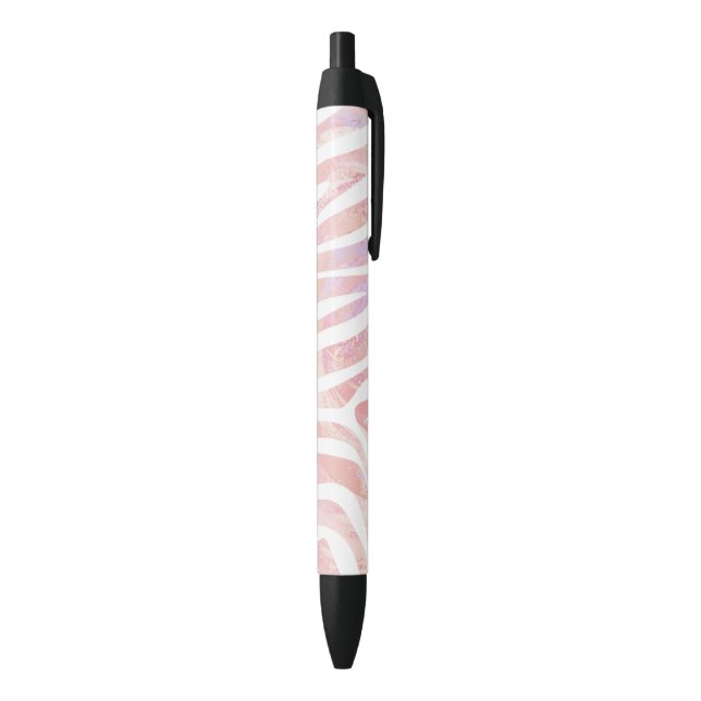 Zebra Pink and White Print Pen (Bottom (Vertical))