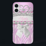 Zebra Pink Princess Tiara Diamond Girly iPhone 16 Plus Case<br><div class="desc">Elegant Classy iPad Zebra Pink Princess Tiara Diamond Jewel Girly Teen Case PLEASE NOTE all images are NOT Diamonds Jewels or real Bows!!</div>