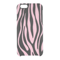 Zebra Pink Print Uncommon Clearly™ Deflector iPhone 6 Case