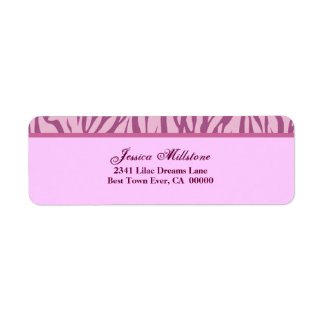 Zebra Pink Stripe Label