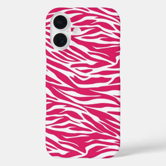 Zebra Pink Stripes Case-Mate iPhone Case (Back)