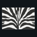Zebra Placemat<br><div class="desc">12” x 18” paper placemat with an image, on both sides, of zebra print. See matching cloth placemat, kitchen towel, cloth napkin, paper cocktail napkin and coasters. See the entire Safari Placemat collection in the FOOD/BEV | Linens section.</div>