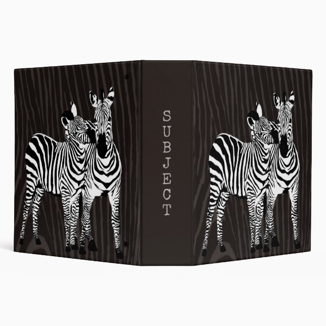 Zebra Play 3 Ring Binder (Background)