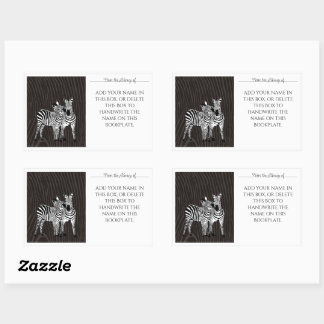 Zebra Play Bookplate