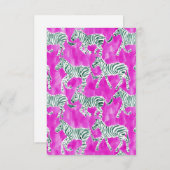 ZEBRA PLAY Chic Safari Watercolor Note Flat Card (Front/Back)