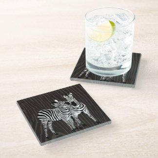 Zebra Play Glass Coaster