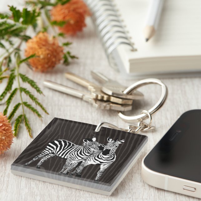 Zebra Play Keychain (Front Right)