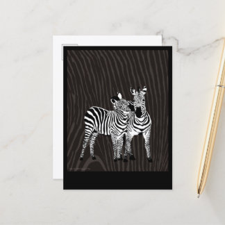 Zebra Play Postcard