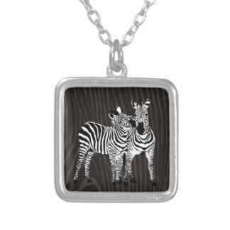 Zebra Play Silver Plated Necklace