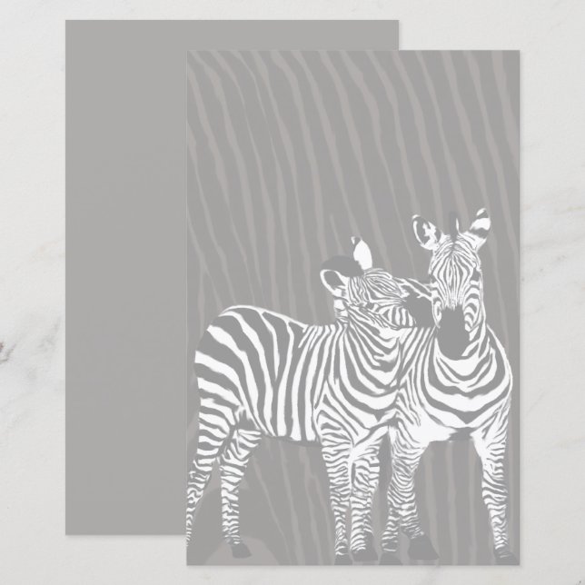 Zebra Play Stationary Paper (Front/Back)