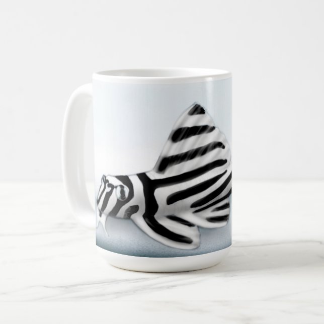 Zebra Pleco Mug (Front Left)