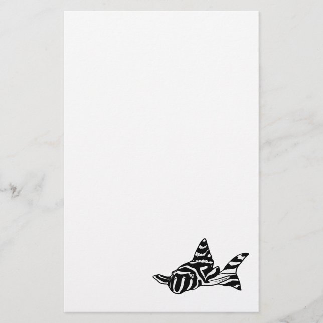 Zebra Plecostomus Pleco Fish Stationary  Stationery (Front)
