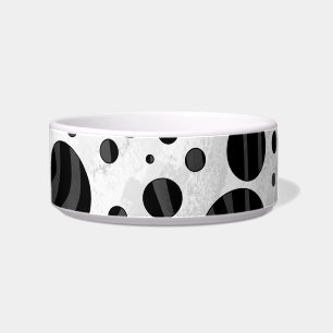 Zebra Polka Dot Black and Gray Print Bowl