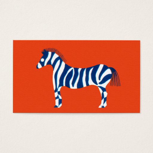 Customizable Zebra Pop Art Business Cards