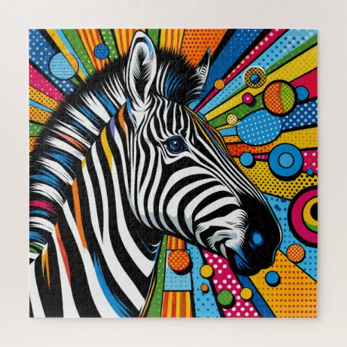 Zebra Pop Art 600 Piece Puzzle