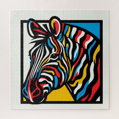 Zebra Pop Art 600 Piece Puzzle