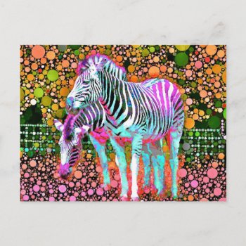 Zebra Pop Art Postcard by ADHGraphicDesign at Zazzle