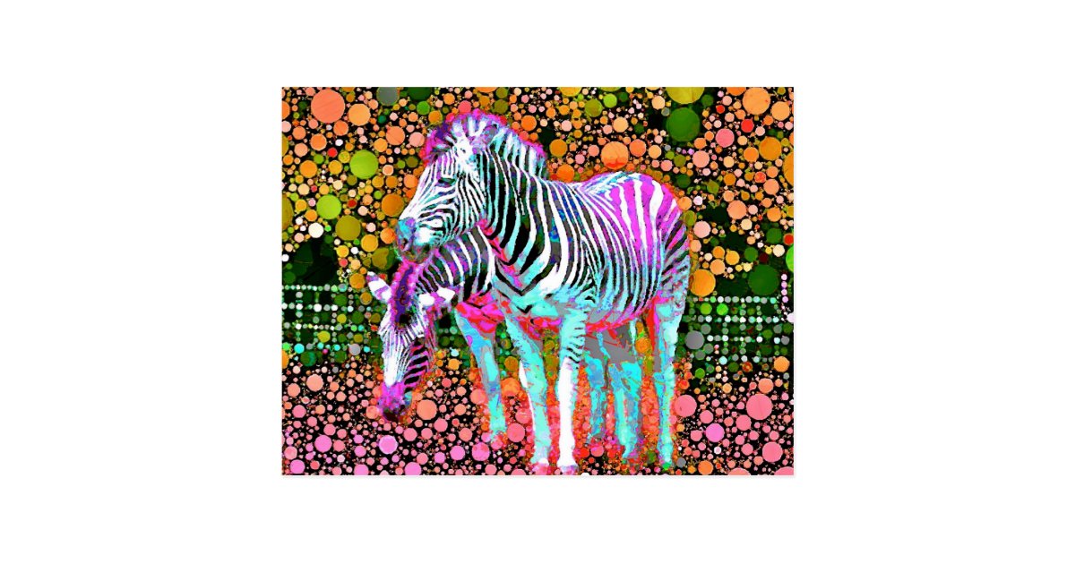 Zebra Pop Art Postcard | Zazzle.com