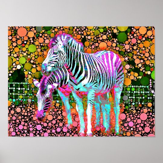 Zebra Pop Art Poster | Zazzle.com