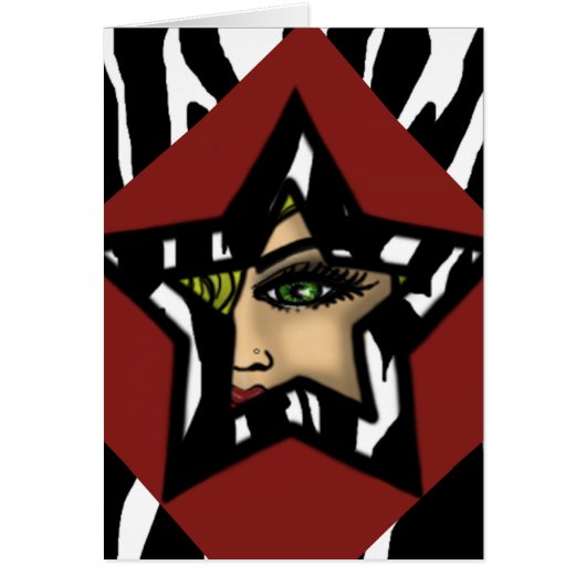 Zebra Pop Star-Card (Front)