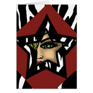 Zebra Pop Star-Card Cards