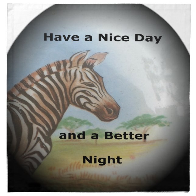 Zebra Portrait, Amboseli: he Spirit of the Savanna Napkin (Front)