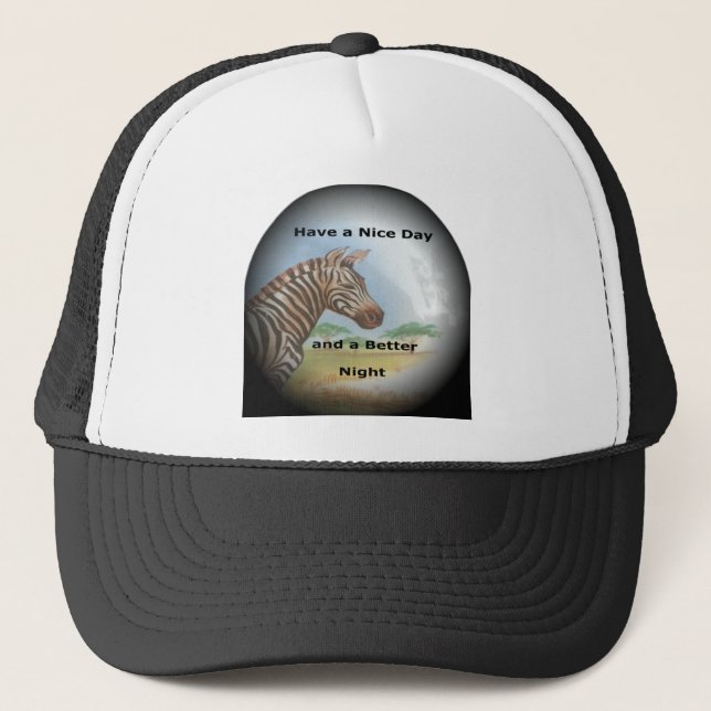 Zebra Portrait, Amboseli: he Spirit of the Savanna Trucker Hat (Front)