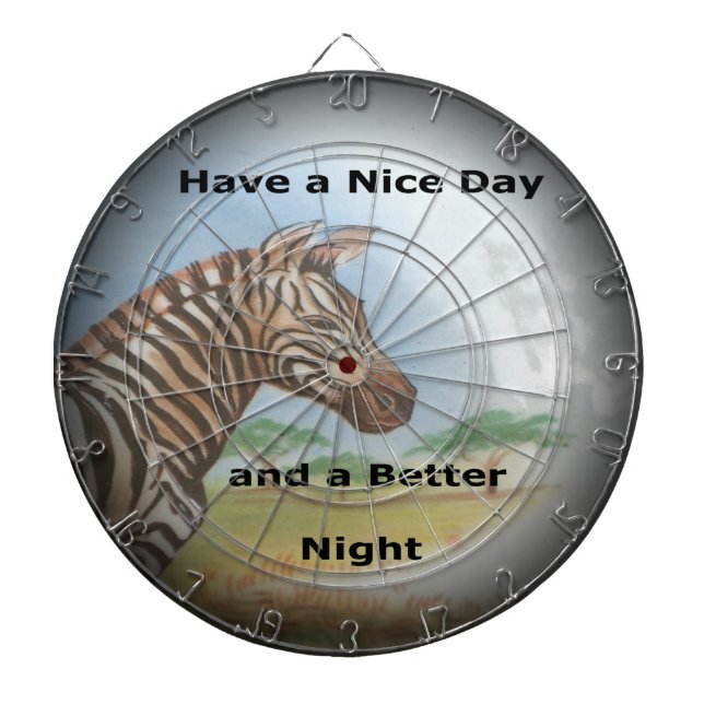 Zebra Portrait, Amboseli: The Spirit of the Savann Dart Board (Front)