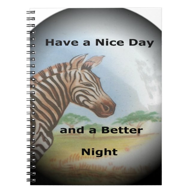 Zebra Portrait, Amboseli: The Spirit of the Savann Notebook (Front)