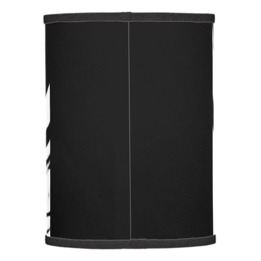 Zebra portrait black and white lamp shade (Back)