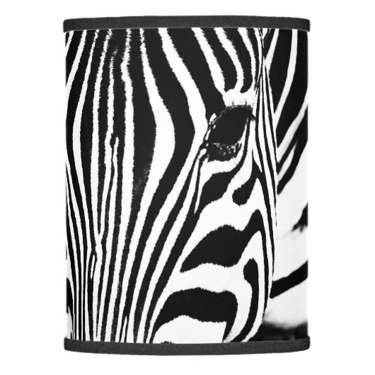 Zebra portrait black and white lamp shade (Front)