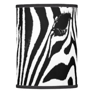 Zebra portrait black and white lamp shade