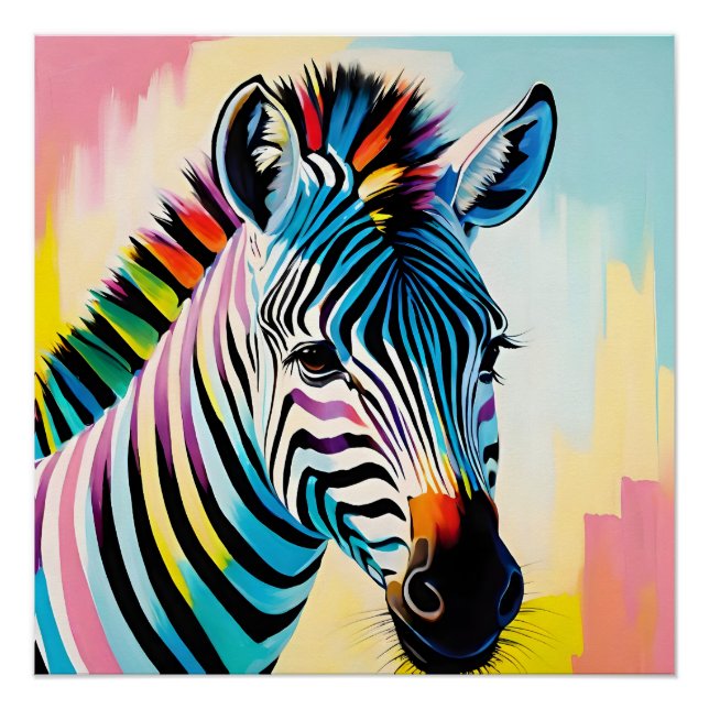 Zebra portrait poster (Front)