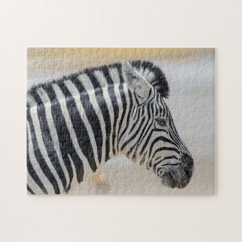 Zebra Portrait Wild Animal Nature African Jigsaw Puzzle