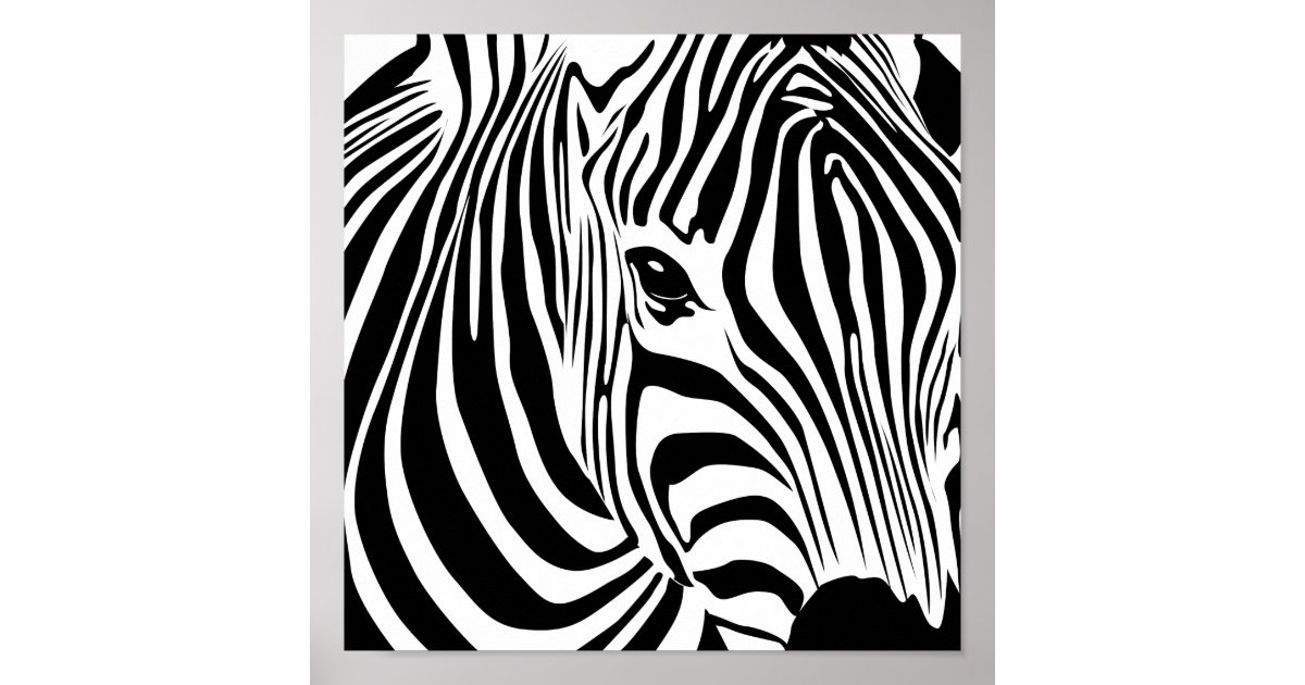 AFRICAN PATTERN Sizes A5 to A0 **FREE DELIVERY** Zebra Poster Picture Print