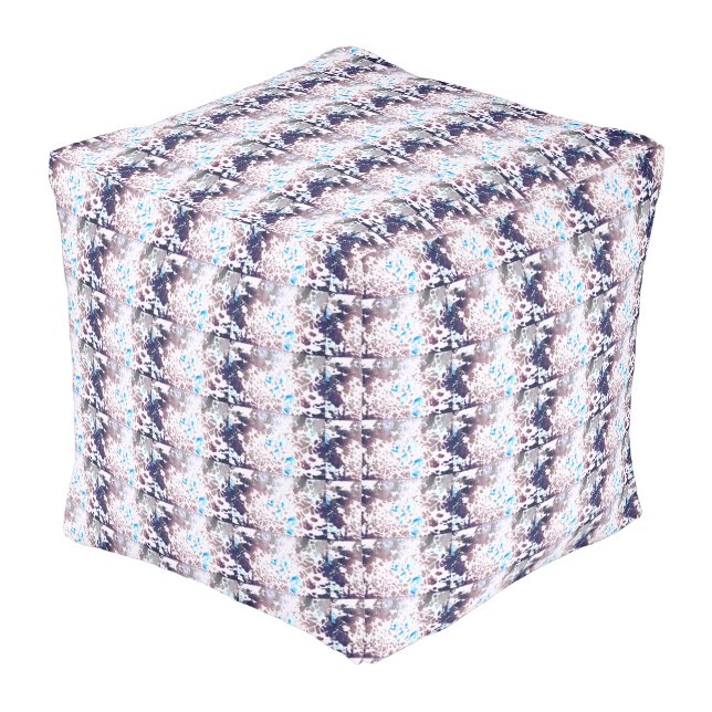 Zebra Pouf (Angled Front)