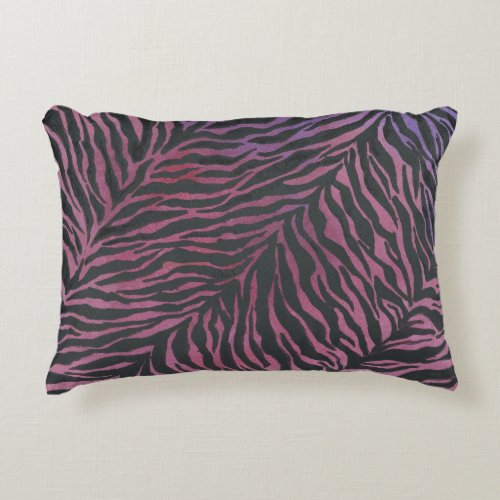 Zebra print accent pillow