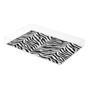 Zebra Print Acrylic Tray