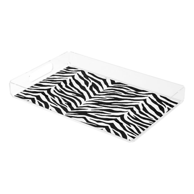 Zebra Print Acrylic Tray (Angled)