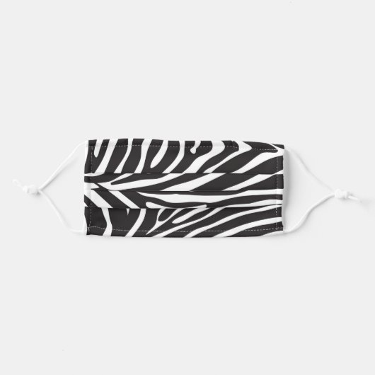 Zebra Print Adult Cloth Face Mask (Front, Folded)