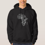 Zebra print African Safari Africa Map hoodie