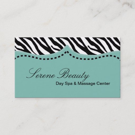Customizable Zebra Print Animal Pattern Business Card