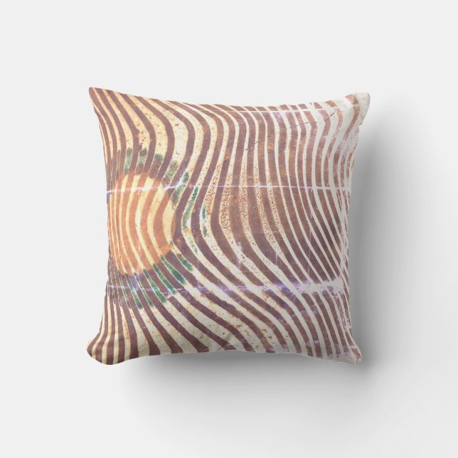 Zebra Print Animal Print Shibori Pattern Throw Pillow (Front)