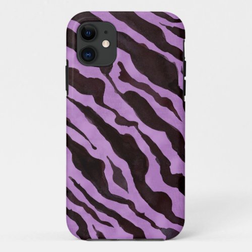 Zebra Print Animal Skin Pattern Mod Modern Chic iPhone 11 Case