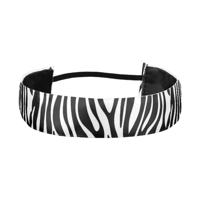 Zebra Print Athletic Headband (Front)