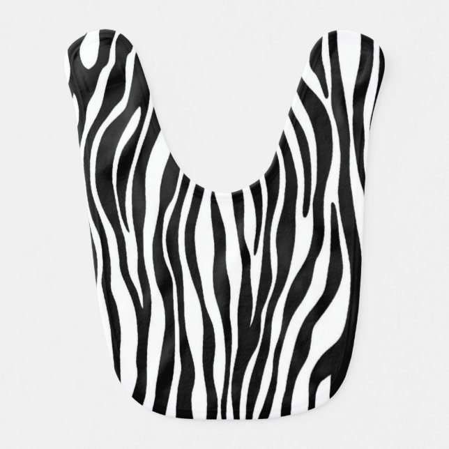Zebra Print Baby Bib (Front)