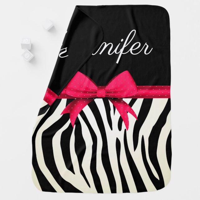Zebra Print Baby Blanket (In Situ)